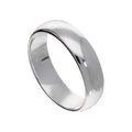 Alliance en argent sterling, épaisse de 6 mm, en forme de D – Tailles 48 à 69