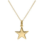 Collier étoile en argent sterling plaqué or - 40 à 55 cm