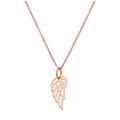 Aile d'ange ouverte en argent sterling plaqué or rose de 35 à 81 cm