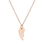 Aile d'ange ouverte en argent sterling plaqué or rose de 35 à 81 cm
