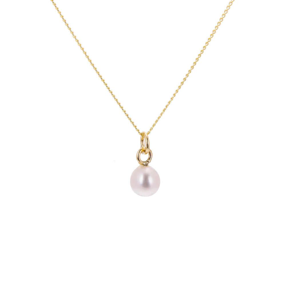 Collier de perles d'eau douce blanches de 4 mm en or 9 carats - 40 à 50 cm