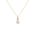 Collier de perles d'eau douce blanches de 4 mm en or 9 carats - 40 à 50 cm