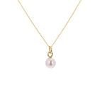 Collier de perles d'eau douce blanches de 4 mm en or 9 carats - 40 à 50 cm