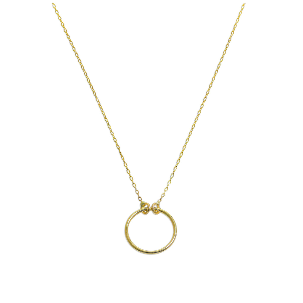 Collier Karma Circle en or fin 9 carats - 45,7 cm