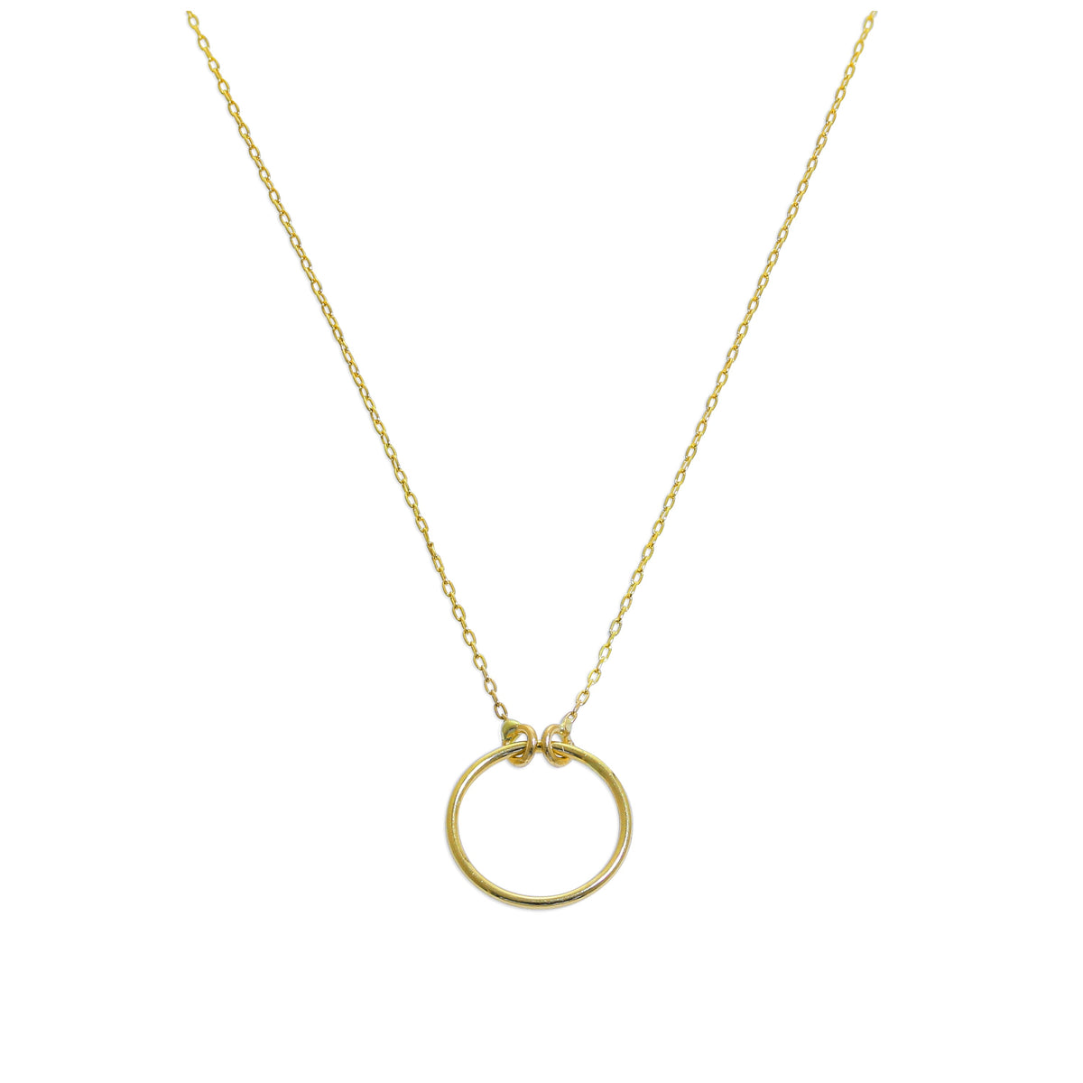 Collier Karma Circle en or fin 9 carats - 45,7 cm
