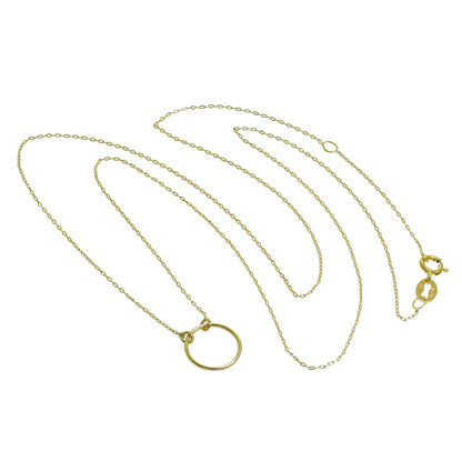 Collier Karma Circle en or fin 9 carats - 45,7 cm