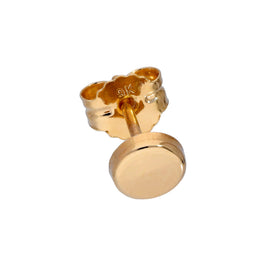 Boucle d'oreille simple à tige ronde de 4 mm en or 9 carats pour homme