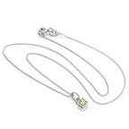Collier en argent sterling avec péridot et pierre de naissance d'août - 35,5 à 81,3 cm