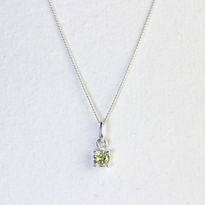 Collier en argent sterling avec péridot et pierre de naissance d'août - 35,5 à 81,3 cm