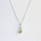 Collier en argent sterling avec péridot et pierre de naissance d'août - 35,5 à 81,3 cm