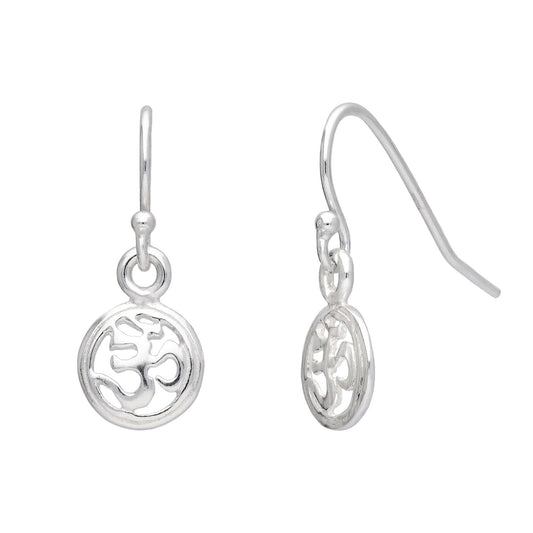 Boucles d'oreilles pendantes en argent sterling avec hameçon Ohm