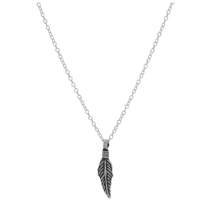 Collier plume en argent sterling - 14 à 22 pouces