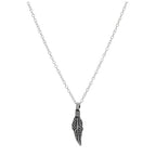 Collier plume en argent sterling - 35 à 55 cm