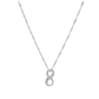 Collier flottant Infinity en argent sterling - 40 à 60 cm