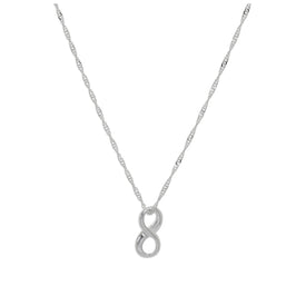 Collier flottant Infinity en argent sterling - 40 à 60 cm