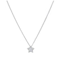 Collier étoile flottante en argent sterling et zircone cubique, 40 à 81 cm