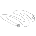 Collier flottant en argent sterling avec lune et zircones cubiques transparents, 40,6 à 81,3 cm