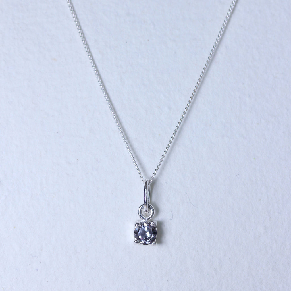 Collier en argent sterling avec pierre de naissance Alexandrite CZ - 35 à 81 cm