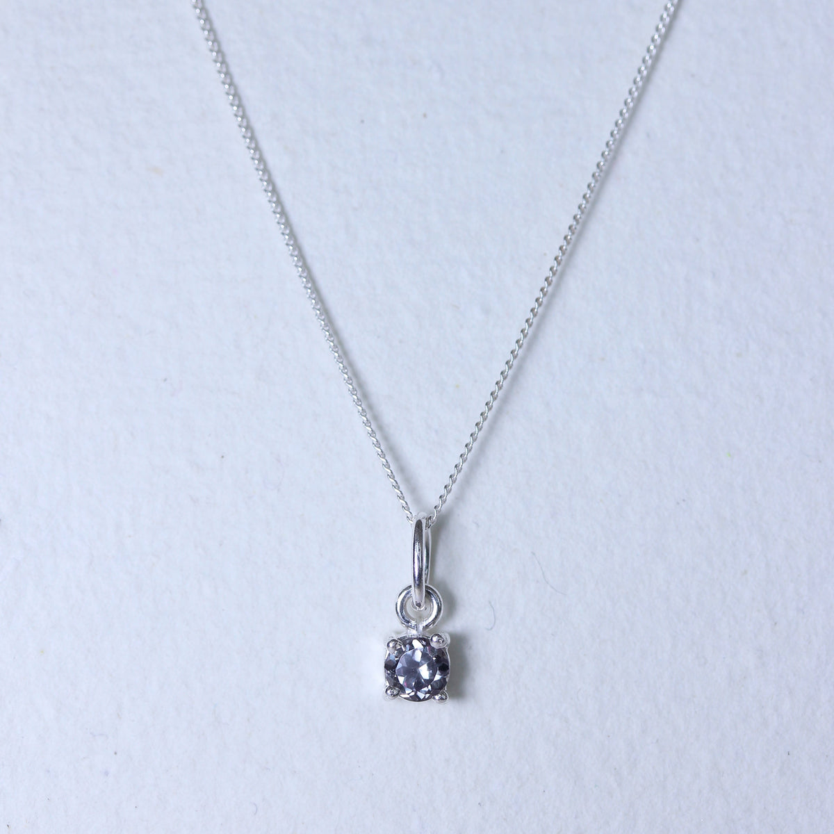 Collier en argent sterling avec pierre de naissance Alexandrite CZ - 35 à 81 cm