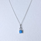 Collier en argent sterling avec turquoise et pierre de naissance de décembre - 35 à 81 cm