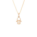 Collier main de Fatima en or 9 carats - 40 à 50 cm
