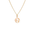 Collier en or 9 carats avec découpes du monde - 40 à 45 cm