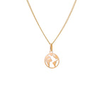 Collier en or 9 carats avec découpes du monde - 40 à 45 cm
