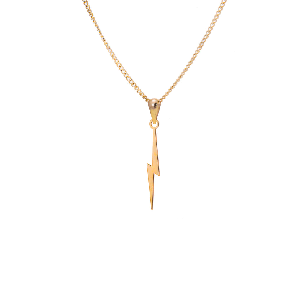 Collier éclair en or 9 carats - 40 à 45 cm
