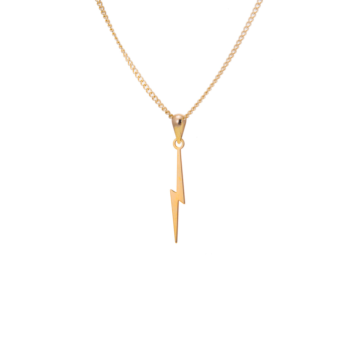 Collier éclair en or 9 carats - 40 à 45 cm