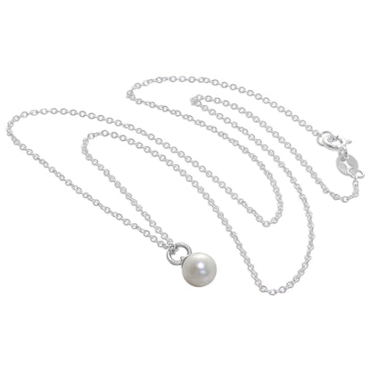 Collier Belcher en argent sterling et perles d'eau douce de 40 à 81 cm