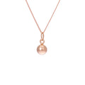 Collier boule en argent sterling plaqué or rose de 35 à 81 cm