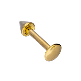 Piercing labret hélix à pointes en or 9 carats