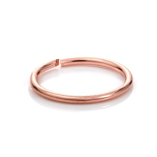 Piercing créole hélix en or rose 14 carats de 8 mm