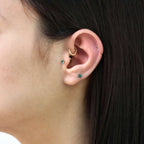Bague créole Helix 8 mm en or rose 9 carats