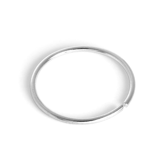 Bague créole Helix 8 mm en or blanc 9 carats