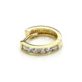 Piercing hélix en or jaune 9 carats avec zircones cubiques transparents