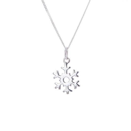 Collier flocon de neige en argent sterling - 14 à 32 pouces
