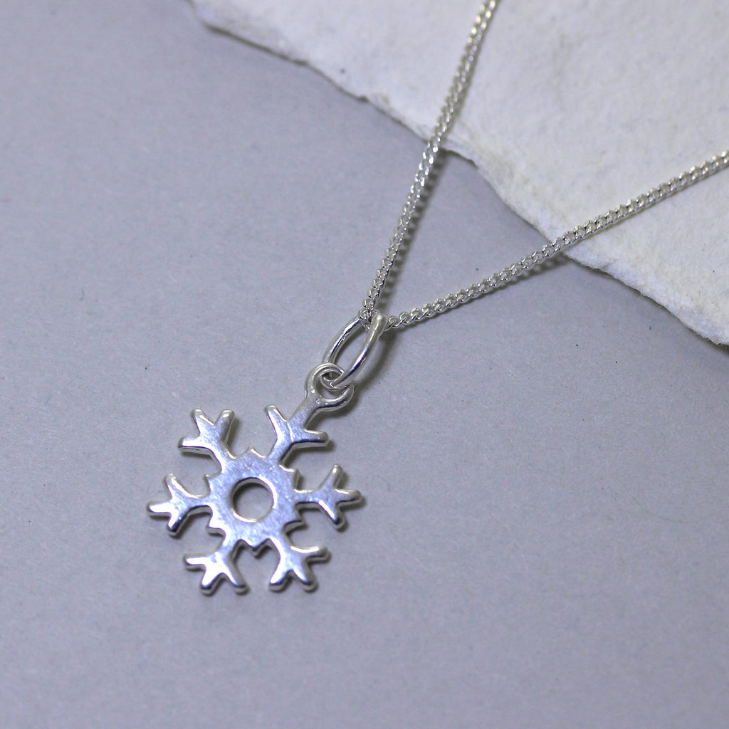 Collier flocon de neige en argent sterling - 35 à 81 cm