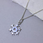 Collier flocon de neige en argent sterling - 35 à 81 cm
