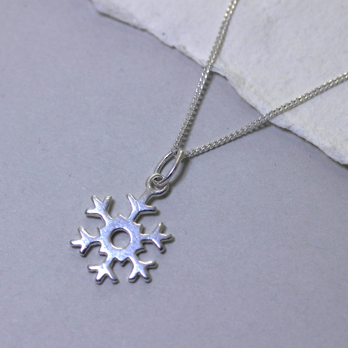 Collier flocon de neige en argent sterling - 35 à 81 cm