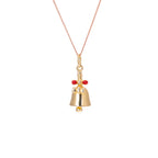 Collier Jingle Bell en argent sterling plaqué or - 35 à 81 cm
