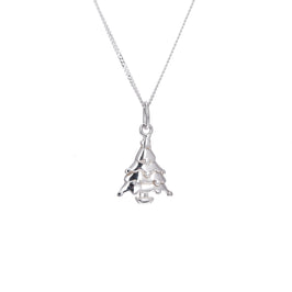 Collier sapin de Noël en argent sterling - 40 à 81 cm