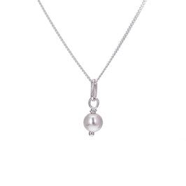 Collier de perles d'eau douce rondes en argent sterling - 40 à 81 cm