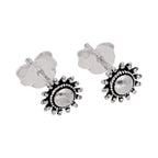 Puces d'oreilles soleil flamboyant en argent sterling