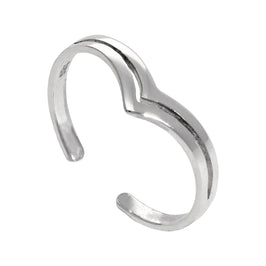 Bague réglable en argent sterling avec double os à souhait