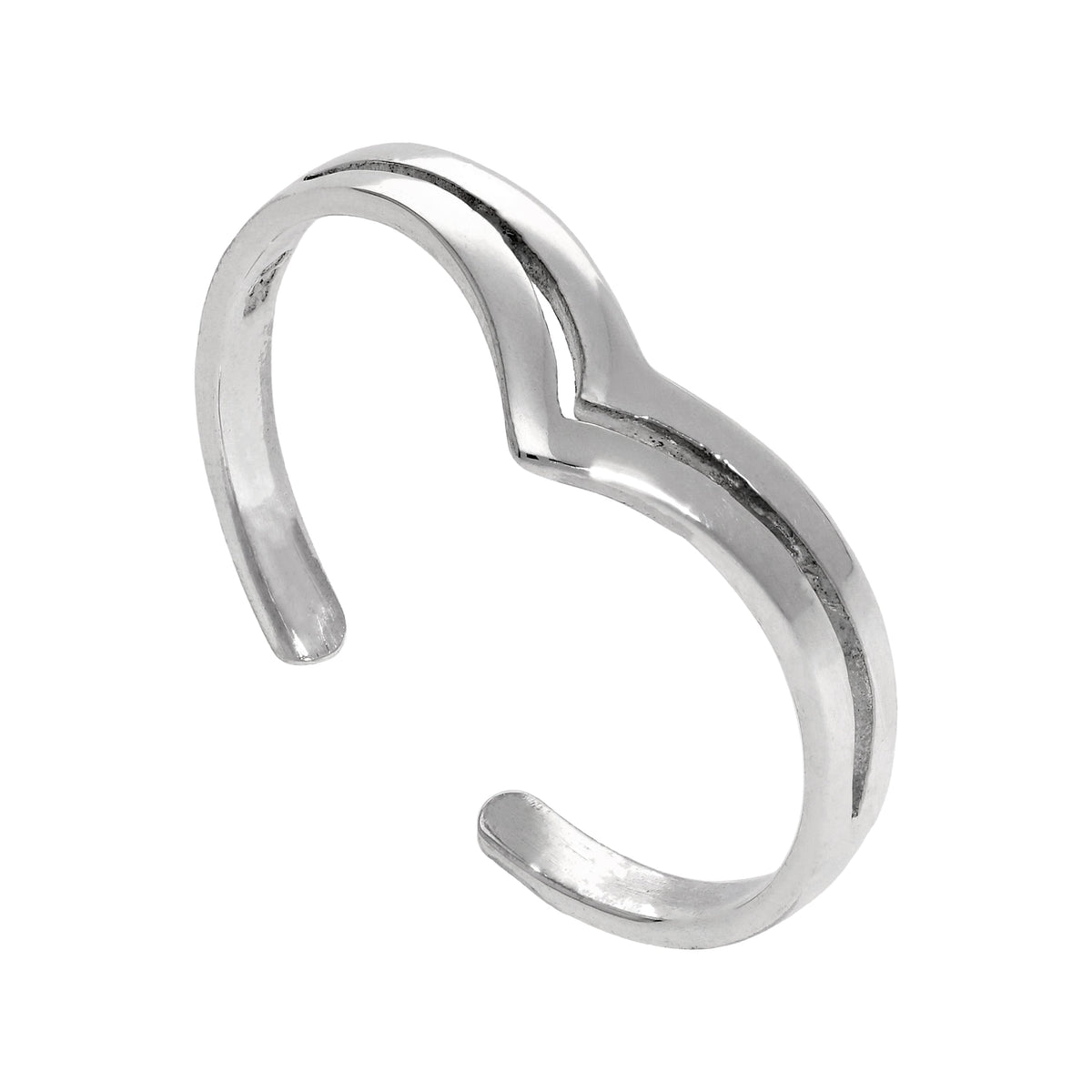 Bague réglable en argent sterling avec double os à souhait
