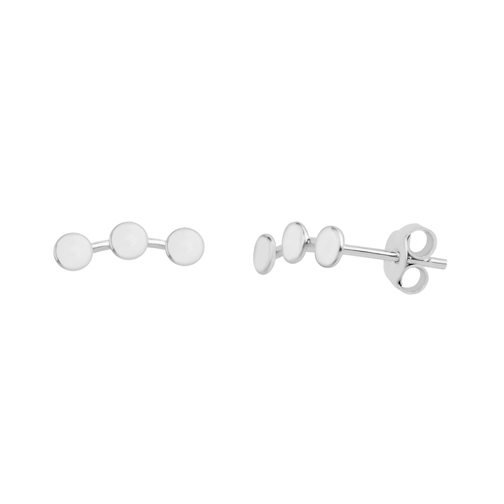 Boucles d'oreilles à triple disque en argent sterling