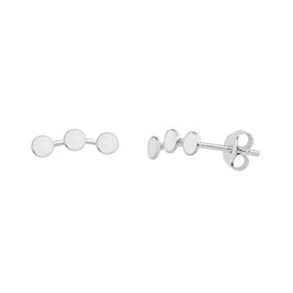 Boucles d'oreilles à triple disque en argent sterling