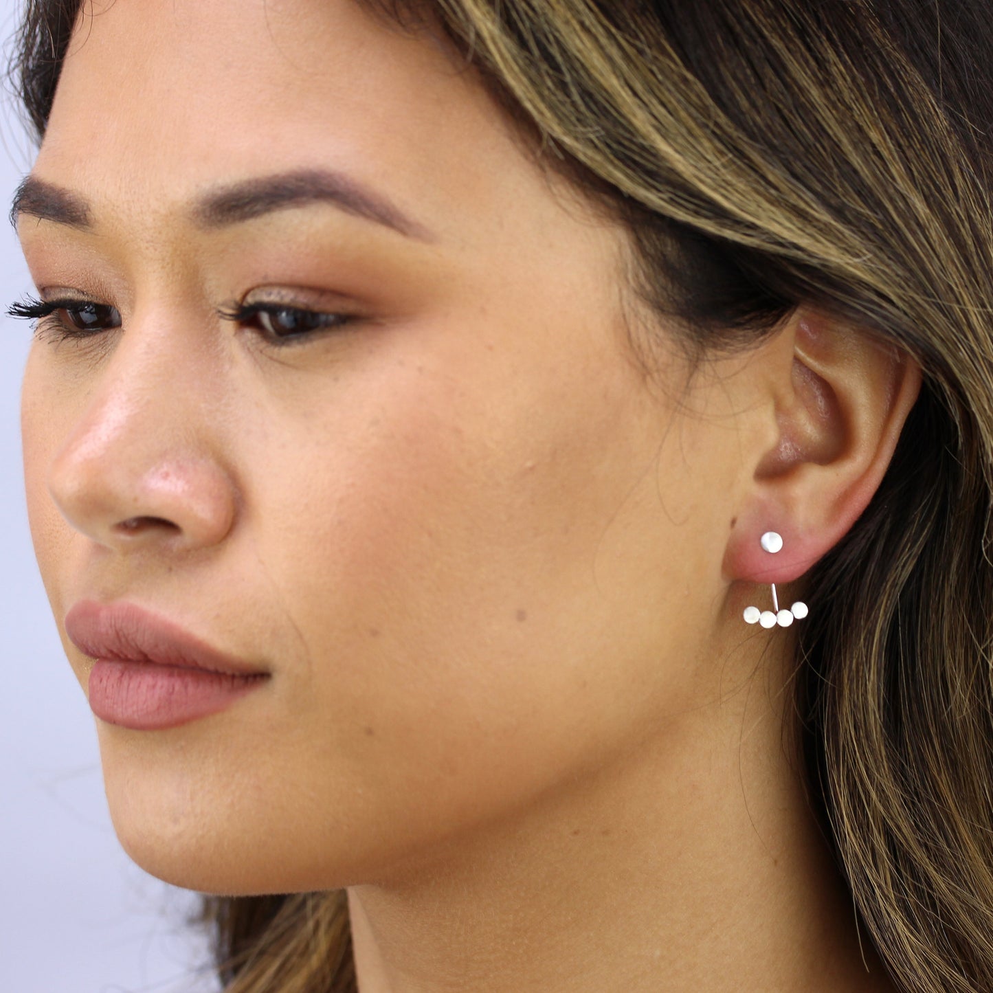 Boucles d'oreilles à tige en argent sterling avec cercles