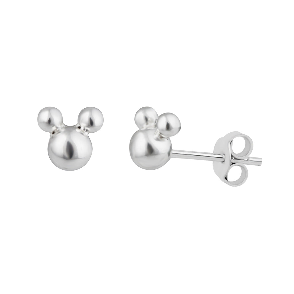 Boucles d'oreilles à tige en argent sterling en forme de tête de souris et de ballon